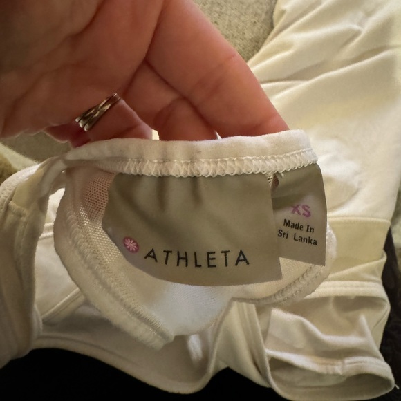 Athleta white tank with mesh back - Picture 3 of 3